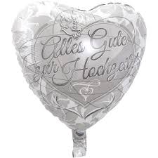 gji Folienballon Hochzeit " Alles gute zur Hochzeit " silber