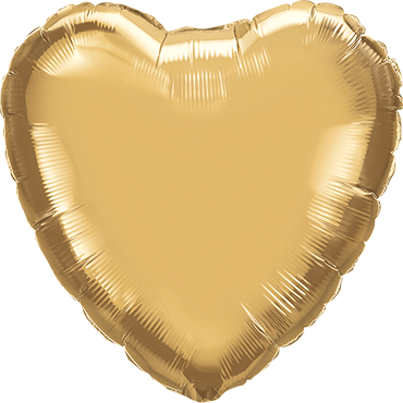 Folienballon "Herz" Gold metallic 91cm