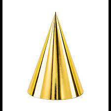 Partyhüte in gold 6Stück