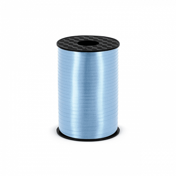Geschenkband hellblau weiß 225m / 5mm