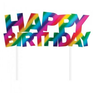 Tortentopper ''Happy Birthday'' Bunt