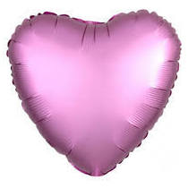 Folienballon "Satin Luxe Flamingo" Herz