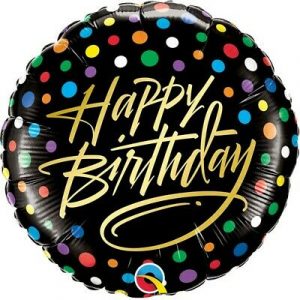 Air filled Folienballon Minishape "Happy Birthday"