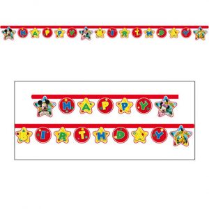 Happy Birthday Mickey Mouse Banner 220cm