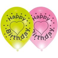4 Ballons Ballominate Happy Birthday Herz 27,5 cm/11''