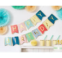 Banner Happy Birthday, Mix, 15 x 175 cm