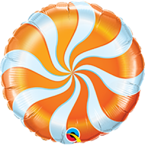 Folienballon "Candy Swirl" orange