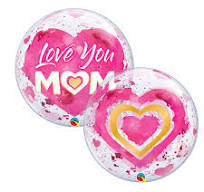 Qualatex Bubble "Love you Mom" 56cm