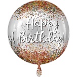 XL Folienballon - Orbz - Happy Birthday -