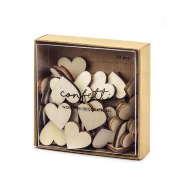 Konfetti aus Holz 100 Herzen