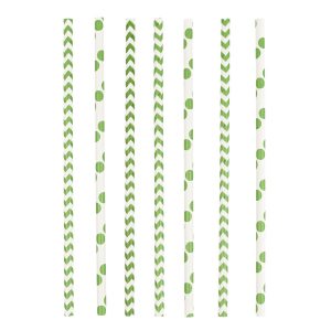 k Papier Trinkhalme 19,5cm grün 24Stk