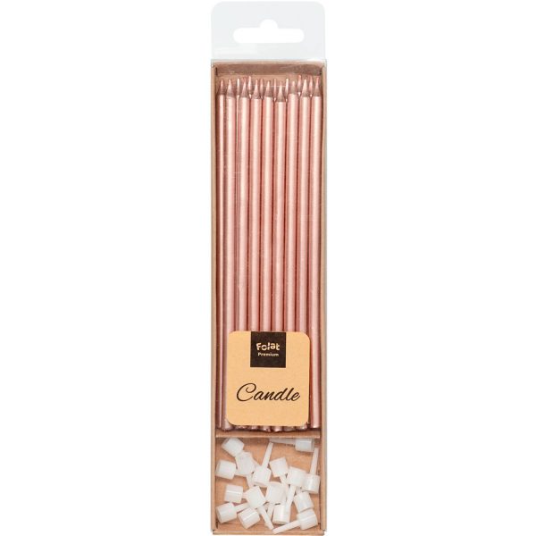 16 Kerzen mit Haltern Geburtstag rosegold