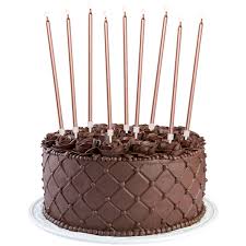 16 Kerzen mit Haltern Geburtstag rosegold