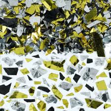 Konfetti Glitzer schwarz / silber / gold Folie 70 g