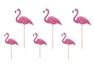 Topper Aloha Flamingos 6 stk