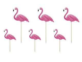 Topper Aloha Flamingos 6 stk