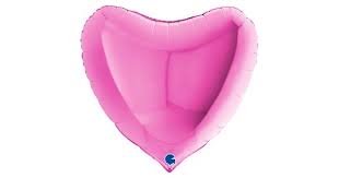Folienballon "Herz" Fuxia metallic 91cm