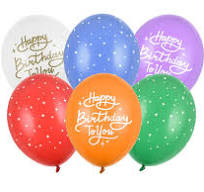 Ballons 30 cm, Happy Birthday To You, gemischt