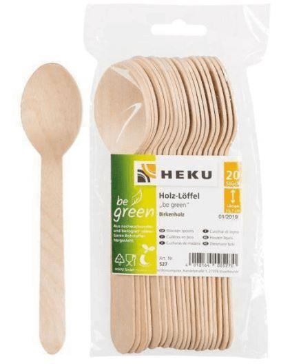 Heku Holz-Löffel, Länge 15,7 cm, 20 Stück