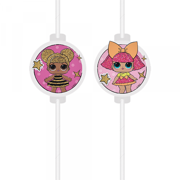 4 L.O.L Surprise Papier Trinkhalme