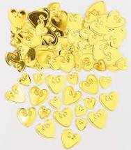 Konfetti Liebende Herzen gold Folie 14 g