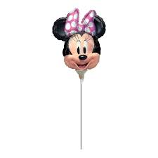 Folienballon Mini Shape "Minnie Mouse", ca.22cm luftgefüllt