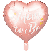 Folienballon Herz "Mom to be" rosegold