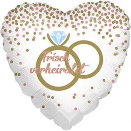 Frisch Verheiratet Herzballon 46cm