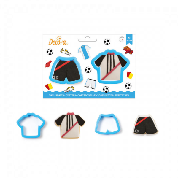 Decora Fußballtrikot Ausstecher Set/2 Stk. Hose und Shirt