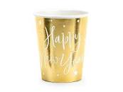 Becher Happy New Year, gold, 220ml