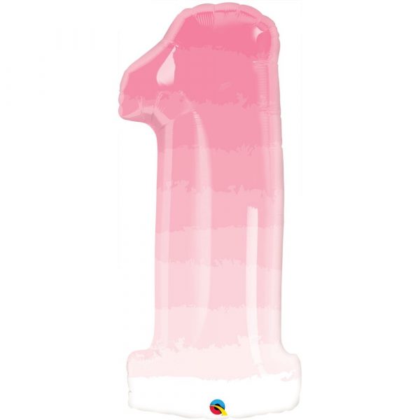 Folienballon "Erster Geburtstag" Pink Ombre 86cm