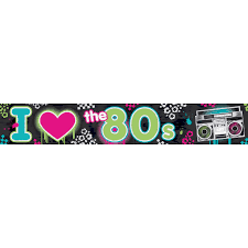 Folienbanner Totally 80's 762 cm