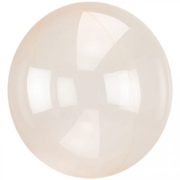 Crystal Clearz durchsichtiger orange Ballon 46cm