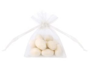 Organza Beutel weiß für Gastgeschenke