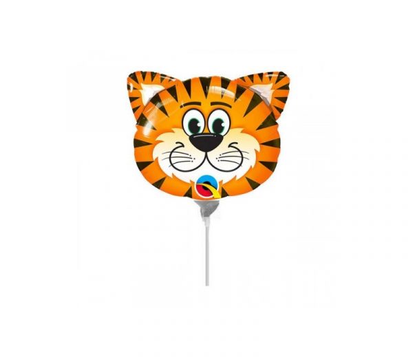 air filled Tiger Ballon am Stab