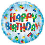 Folienballon HAPPY BIRTHDAY – Exploding Blocks – 46cm