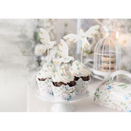 Dekorationen für Muffins - Tauben, 14,5 cm, Mix