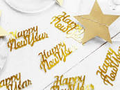 ppp Konfetti Happy New Year, in Gold, 4 x 2cm, 3cm