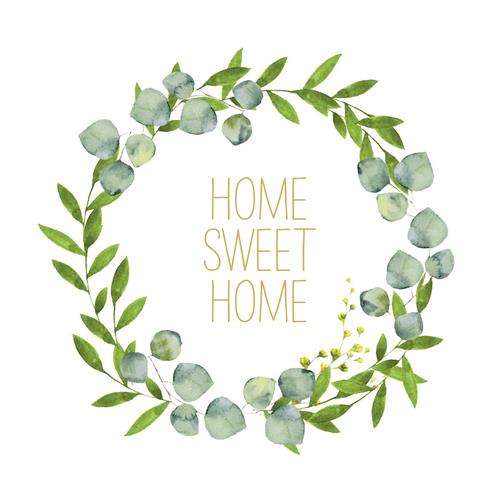 20 Servietten Home Sweet Home - Zuhause im Kranz 33x33cm