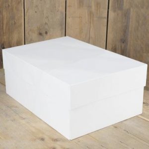 FunCakes Tortenschachtel / Tortenbox / Cake Box -Weiss Rechteckig