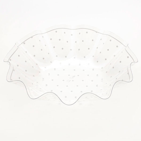 Schale mit weisse Punkte 28x7,2 cm