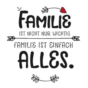 20 Servietten "Familie ist nicht nur wichtig, Familie ist alles" 33x33cm