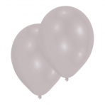 50 Latexballons Metallic Silber 27,5cm/11"