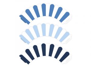 PartyDeco Cupcakeförmchen Umschlag Blau