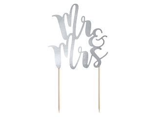 Tortentopper ''MR&MRS'' silber