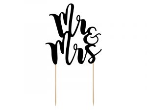 Tortentopper ''MR&MRS'' schwarz