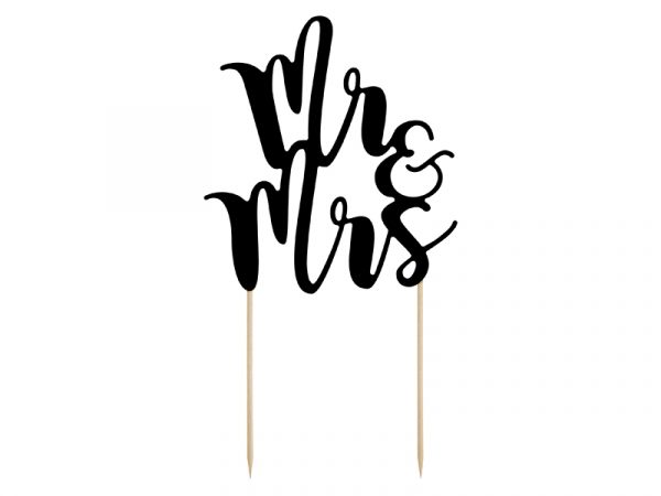 Tortentopper ''MR&MRS'' schwarz