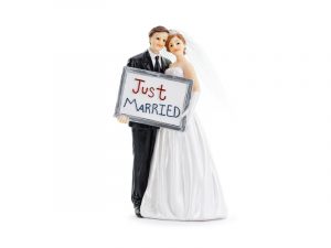 Polyresinfigur Hochzeitspaar mit "Just Married"