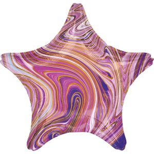Marblez lila Folienballon Stern