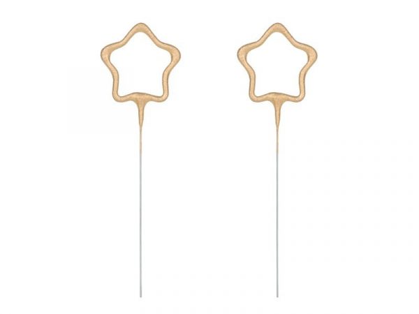 Wunderkerzen Sterne in Gold16.5 cm